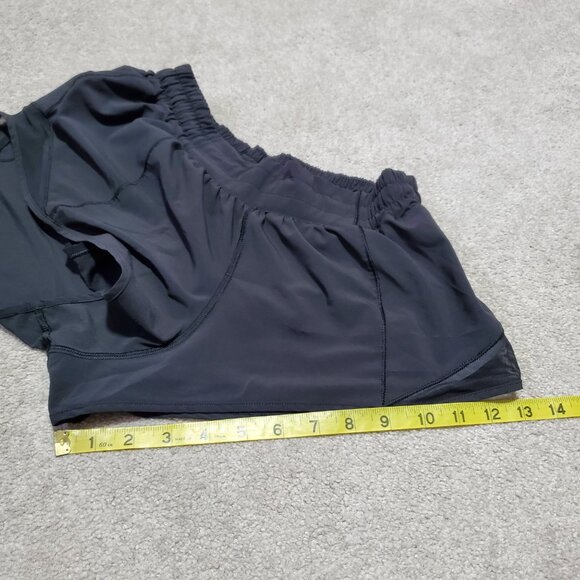 LULULEMON Hotty Hot Shorts 2 II Swift Mesh Lined Running Gym Black Womens 8 x 2" - Picture 16 of 16